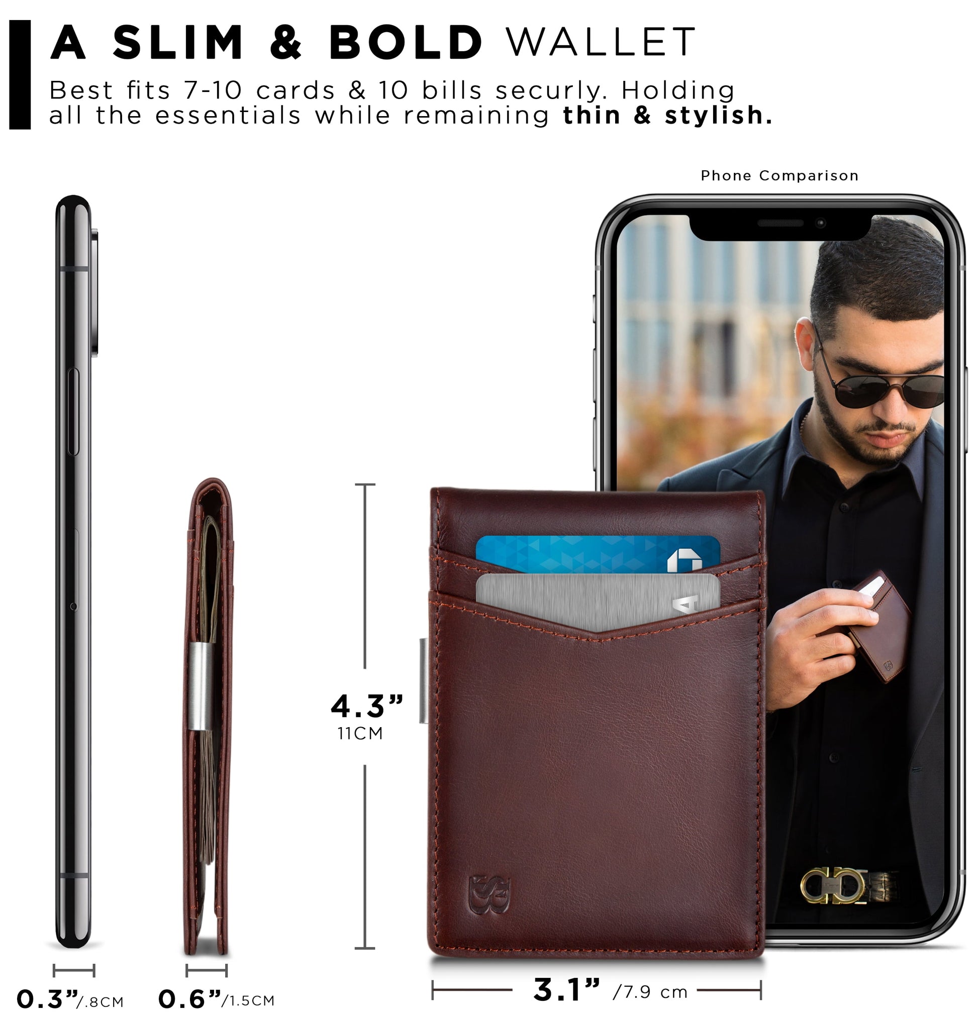 Leather Moneyclip Wallet